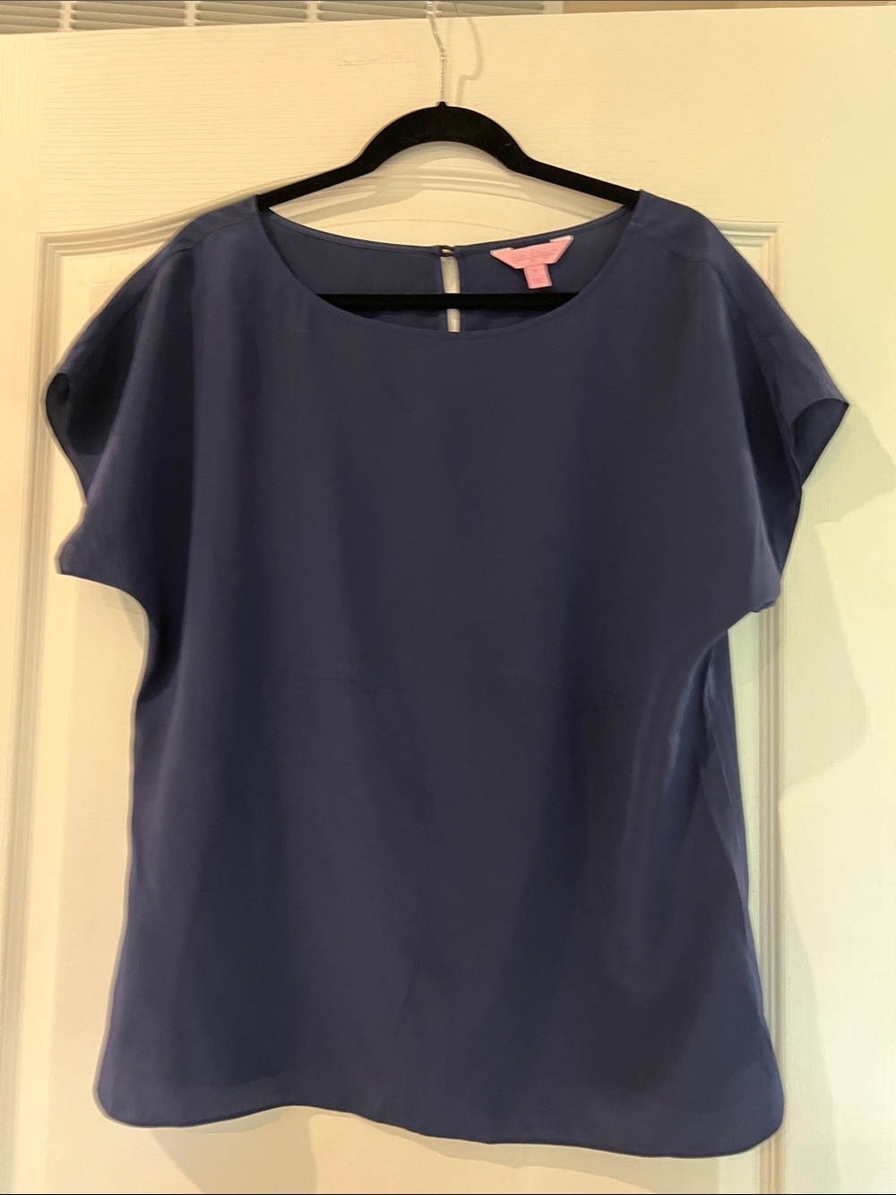 Lilly Pulitzer Slate Blue Short Sleeve Blouse